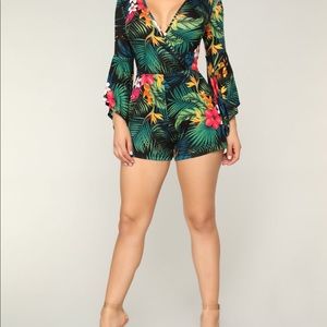 No tan lines tropical Romper